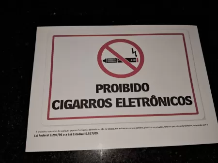 Proibido o Uso do Cigarro Eletrônico